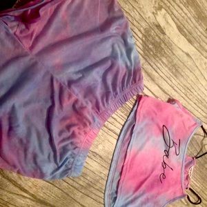 Never used size 12 little girls shirt and shorts set
